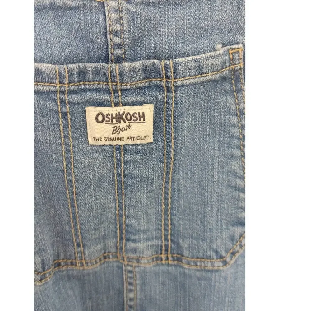 OshKosh Vestbak Girls Overalls Sz 12 12A Denim Jean